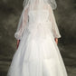 Girl Mesh Long Flowergirl Sleeve Dress - AS516 Kids Dream