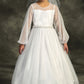 Girl Mesh Long Flowergirl Sleeve Dress - AS516 Kids Dream
