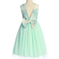 Girl Party Ombre Eyelet Stretch Mesh Dress by AS542 Kids Dream - Girl Formal Dresses