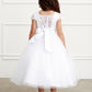 Flower Girl Dress with Lace Overlay and Pearl Waistline by TIPTOP KIDS - AS5821