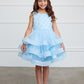 Girl Dress with Glitter Bodice and Ruffles by TIPTOP KIDS - AS5829