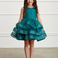 Girl Dress with Glitter Bodice and Ruffles by TIPTOP KIDS - AS5829