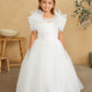 Flower Girl Polka Dot Glitter Dress Puffy Sleeves with by TIPTOP KIDS - AS5843