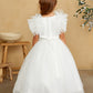 Flower Girl Polka Dot Glitter Dress Puffy Sleeves with by TIPTOP KIDS - AS5843