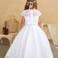 Flower Girl Tulle Glitter Illusion Neckline Dress by TIPTOP KIDS - AS5844