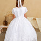 Flower Girl 3D Floral Sleeve Dress by TIPTOP KIDS - AS5845