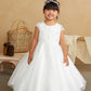 Flower Girl Cap Sleeved Lace Applique Dress by TIPTOP KIDS - AS5847