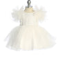 Baby Dress with Lace Applique and Fluffy Sleeves by TIPTOP KIDS - AS5848S
