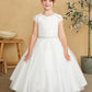 Flower Girl Lace Bodice Cap Sleeves Dress by TIPTOP KIDS - AS5851