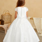 Flower Girl Lace Bodice Cap Sleeves Dress by TIPTOP KIDS - AS5851