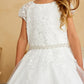 Flower Girl Lace Bodice Cap Sleeves Dress by TIPTOP KIDS - AS5851