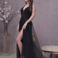 Sequins Tulle Mermaid Slit Dress GLS by Gloria GL3119 - Women Formal Dress - Special Occasion/Curves