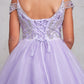 Off Shoulder Beaded Bodice Girl Pageant/Mini Quince Dress by TIPTOP KIDS - AS7021