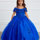 Girl Mini Quince Dress - Off Shoulder Lace Overlay with Mesh Skirt by TIPTOP KIDS - AS7033