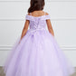 Off the Shoulder Ball Gown Mini Quince Girl Dress with Lace Applique by TIPTOP KIDS - AS7034