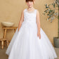 Girl Mini-Quince with Floral Tulle Bodice Dress by TIPTOP KIDS - AS7038