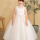 Girl Mini-Quince with Floral Tulle Bodice Dress by TIPTOP KIDS - AS7038