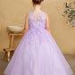 Girl Mini-Quince with Floral Tulle Bodice Dress by TIPTOP KIDS - AS7038