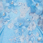 Off the Shoulder Floral Satin Quinceanera Dress by Cinderella Couture USA AS8020J-Blue