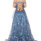 Sequin A-line Gown by Cinderella Couture USA AS8022J-dblue - Special Occasion/Curves
