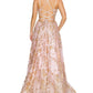 Sequin Floral Gown A-line Gown by Cinderella Couture USA AS8022J-DROSE - Special Occasion/Curves