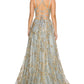 Sequin A-Line Gown by Cinderella Couture USA AS8022J-SIL - Special Occasion/Curves