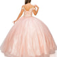 Off the Shoulder Lace Quinceanera Dress by Cinderella Couture USA AS8028J_BLUSH