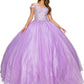 Off the Shoulder Tulle Lace Quinceanera Dresses by Cinderella Couture USA AS8028J_LIL