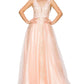 Blush Glitter Floral Lace Tulle Gown by Cinderella Couture USA AS8029J-Blush - Special Occasion/Curves