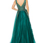 Glitter Floral Lace Tulle A-line Gown by Cinderella Couture USA AS8029J-HG- Special Occasion/Curves