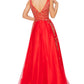 Red Floral Glitter Tulle Dress by Cinderella Couture USA AS8029J-RED - Special Occasion/Curves