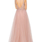 Dusty-Rose Sequins Lace Tulle A-line Gown by Cinderella Couture USA AS8034J - Special Occasion/Curves