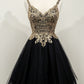 Glitter Lace Bodice with Tulle Short Layered Cocktail Dress by Cinderella Divine - 9239