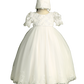 Flower Girl Puff Sleeve Lace Bodice Dress by TIPTOP KIDS - AS2403