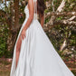 Cowl A-Line Satin Bridal Gown by Cinderella Divine BD104W