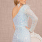 Baby Blue_3 Mesh Long Sleeve Mermaid Women Formal Dress - GL3128 - Special Occasion-Curves