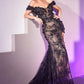 Black-nude Off The Shoulder Mermaid Gown CC2164 - Women Evening Formal Gown - Special Occasion