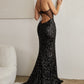 Black Fitted Sequins Mermaid Gown CH127 - Women Evening Formal Gown - Special Occasion