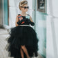 Black Girl Dress with Ruffled Tulle High-Low Dress - AS5658