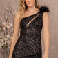Black_2 Sheer Bodice Sequin Mermaid Women Formal Dress - GL3129 - Special Occasion-Curves