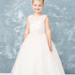 Blush Girl Dress with Embroidery Lace Applique - AS5753