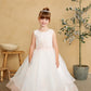 Blush Girl Dress with Glitter Bodice and Tail Skirt - AS5814