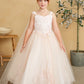 Blush Girl Dress with Glitter Tulle Skirt - AS7040