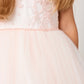 Blush_1 Girl Dress with Illusion Neckline Bodice - AS5801