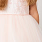 Blush_1 Girl Dress with Illusion Neckline Bodice - AS5801