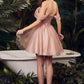 Off The Shoulder A-Line Short Dress by Ladivine CD0211