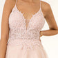Blush_2 Embroidery Spaghetti Strap A-Line Women Bridal Gown - GL1917 GLS