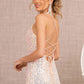 Blush_3 Feather Sequin Mermaid Slit Women Formal Dress - GL3131 - Special Occasion-Curves