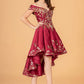 Burgundy-gold_4 GL3098 - Satin Off-Shoulder Sweetheart Neckline Quinceanera Dress