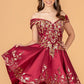 Burgundy-gold_8 GL3098 - Satin Off-Shoulder Sweetheart Neckline Quinceanera Dress
